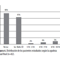 Figura 6. Distribución de los pacientes estudiados según la agudeza visual final (n=82).