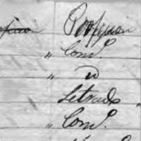 Figura 1. Pasajeros arribados al puerto de Buenos Aires. La flecha indica el nombre de Mr. Squier Littell (22 de agosto de 1825).